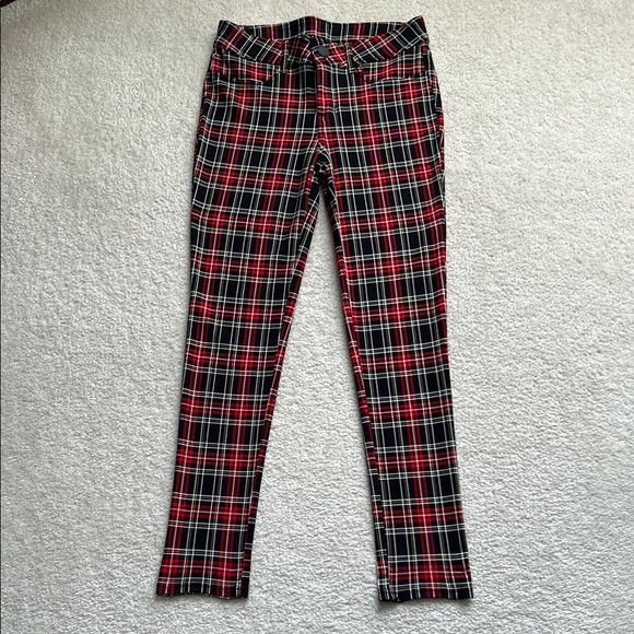 Seven7 Pants - Ladies Seven7 Skinny Plaid Pants